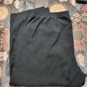 Natural Impressions 3X Black Velveteen Elastic Waist Casual Office Pull On Pants